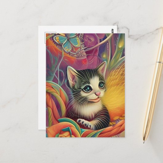Adorable Kittens 1 Postkarte (Vorderseite/Rückseite Beispiel)