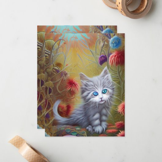 Adorable Kittens 2 Mitteilungskarte (Vorderseite/Rückseite Beispiel)