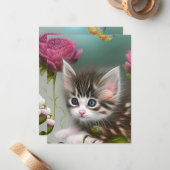 Adorable Kittens 4 Mitteilungskarte (Vorderseite/Rückseite Beispiel)