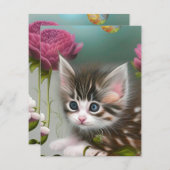 Adorable Kittens 4 Mitteilungskarte (Vorne/Hinten)