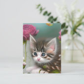 Adorable Kittens 4 Postkarte (Stehend Vorderseite)