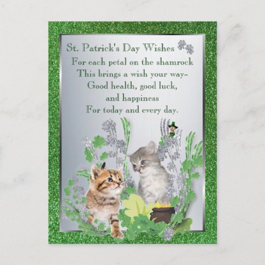 Adorable Kittens Health Luck Happy Version 2 Postkarte (Vorderseite)
