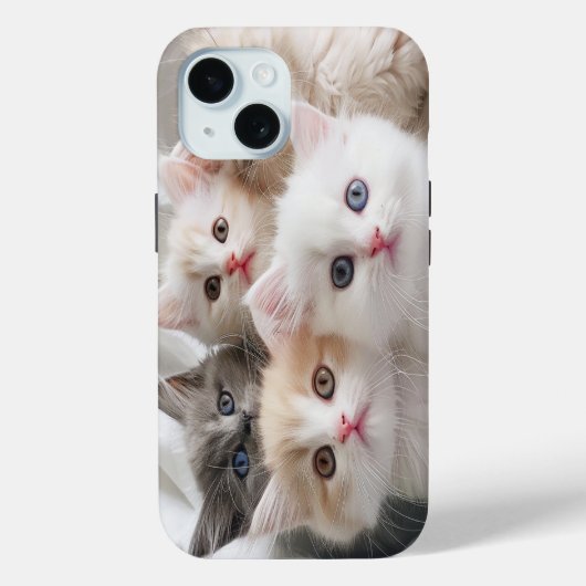 Adorable Kittens iPhone Case - Niedliches Cat Love (Rückseite)