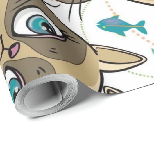 Adorable Kitty Cat Geschenkpapier (Rolleneckpunkt)