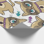 Adorable Kitty Cat Geschenkpapier (Ecke)