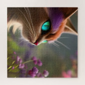 Adorable Kitty cat, Turquoise Eyes Puzzle (Horizontal)
