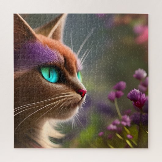 Adorable Kitty cat, Turquoise Eyes Puzzle (Vertikal)