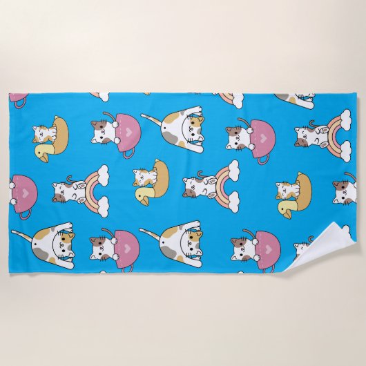 Adorable Kitty Cats Strandtuch (Vorderseite)