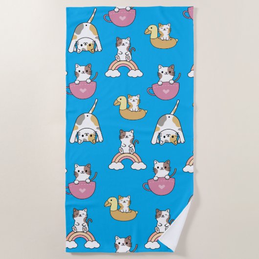 Adorable Kitty Cats Strandtuch (Vorderseite)
