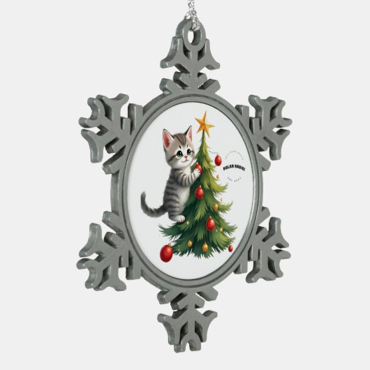 Adorable Kitty Christmas Ornament (Links)