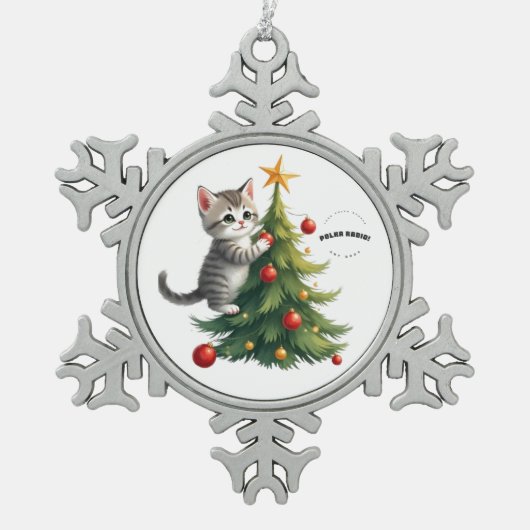 Adorable Kitty Christmas Ornament (Vorderseite)