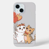 Adorable Kitty Couple Hugging Case-Mate iPhone Hülle (Rückseite)
