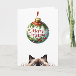 Adorable Kitty Funny Cat Weihnachten Karte