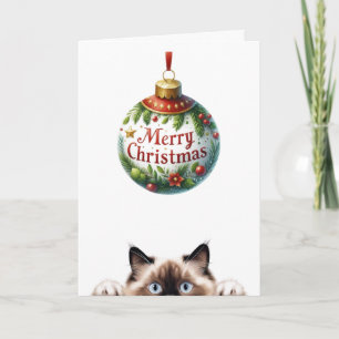 Adorable Kitty Funny Cat Weihnachten Karte