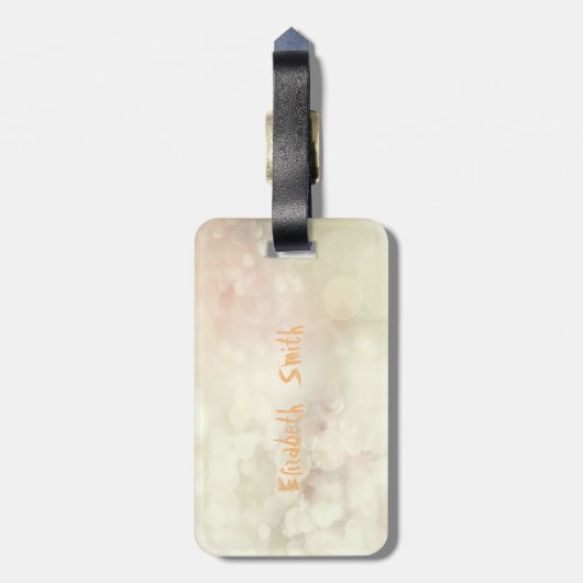 Adorable Kitty on Bokeh Gepäckanhänger (Rückseite vertikal)