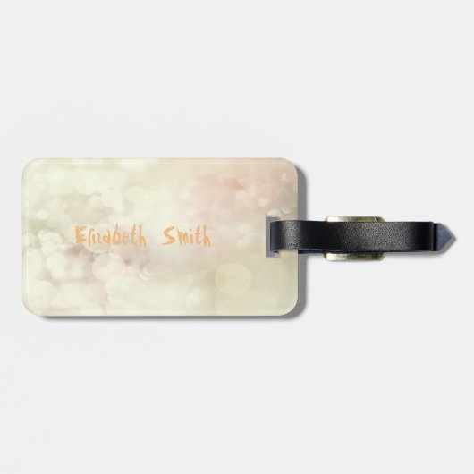 Adorable Kitty on Bokeh Gepäckanhänger (Rückseite horizontal)