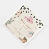 Adorable Kleine Cowgirl ist auf dem Weg Mädchen Du Serviette (Ecke)