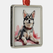 ADORABLE KLEINE FLÜFFY KLEE KAI HUND ORNAMENT AUS METALL (Rechts)