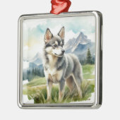 ADORABLE KLEINE FLÜFFY KLEE KAI HUND ORNAMENT AUS METALL (Links)