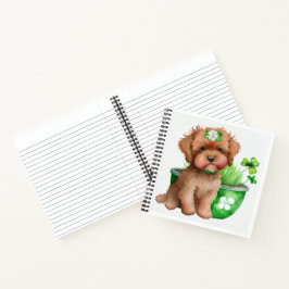 ADORABLE KLEINE WASSERFARBFLÜFFE PUPPENHUND NOTIZBLOCK