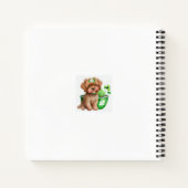ADORABLE KLEINE WASSERFARBFLÜFFE PUPPENHUND NOTIZBLOCK (Rückseite)