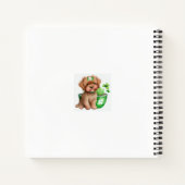 ADORABLE KLEINE WASSERFARBFLÜFFE PUPPENHUND NOTIZBLOCK (Rückseite)