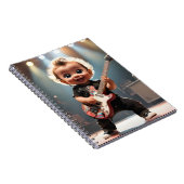 Adorable Kleinkind Gitarre spielen live im Konzert Notizblock (Rechte Seite)