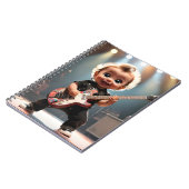 Adorable Kleinkind Gitarre spielen live im Konzert Notizblock (Linke Seite)