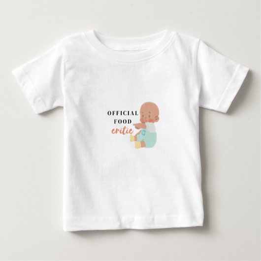 Adorable Kleinkind T - Shirt"Offiziell Food Critic Baby T-shirt (Vorderseite)