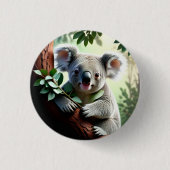 Adorable Koala Bear Button (Vorderseite)