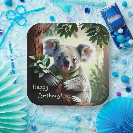 Adorable Koala Bear Pappteller (Party)