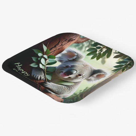 Adorable Koala Bear Pappteller (Gewinkelt)