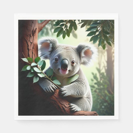 Adorable Koala Bear Serviette (Vorderseite)