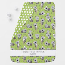 Adorable Koala Bears Baby Blanket