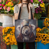 Adorable Koala mit niedlichem Hut, anpassbar Tragetaschen Mit Langen Trägern