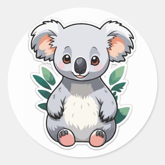 Adorable Koala Sticker - Kuddliches australisches  (Vorderseite)