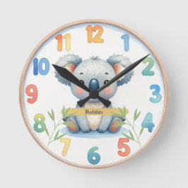 Adorable Koala Wall Clock Runde Wanduhr