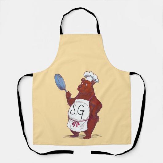Adorable Koch Bear Schürze - Ideal für Cooking Ent (Vorderseite)