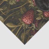 Adorable Kuh Calf Erdbeere Hintergrund Decoupage Seidenpapier (Detail)