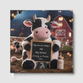 Adorable Kuh Farm-Themed Baby Foto Buch Keepake (Vorderseite)