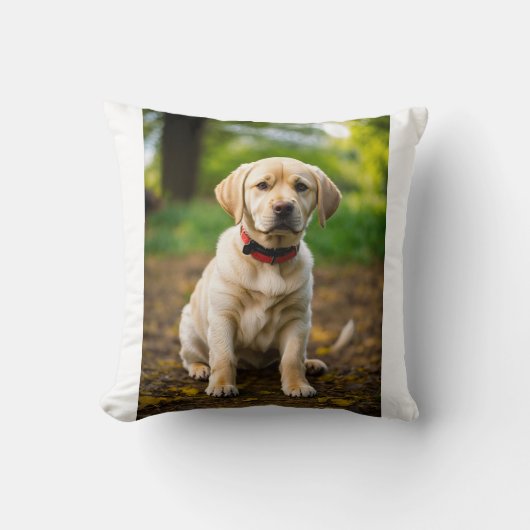 Adorable Labrador Hunde Illustration - Niedliche W Kissen (Vorderseite)