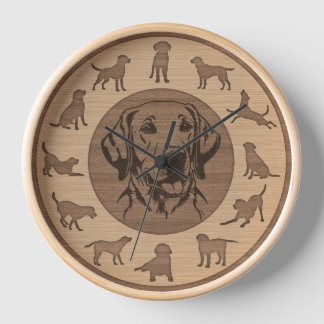 Adorable Labrador Retriever Hund Lover Wohngestalt Uhr