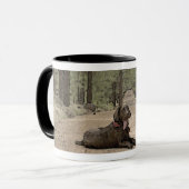 Adorable Labrador Retriever Welpe auf Waldweg Tasse (Vorderseite Links)