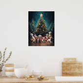 Adorable Labrador Retriever Welpen Weihnachten Poster (Küche)