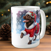 Adorable Labrador Retriever Welpenhund Weihnachten Kaffeetasse