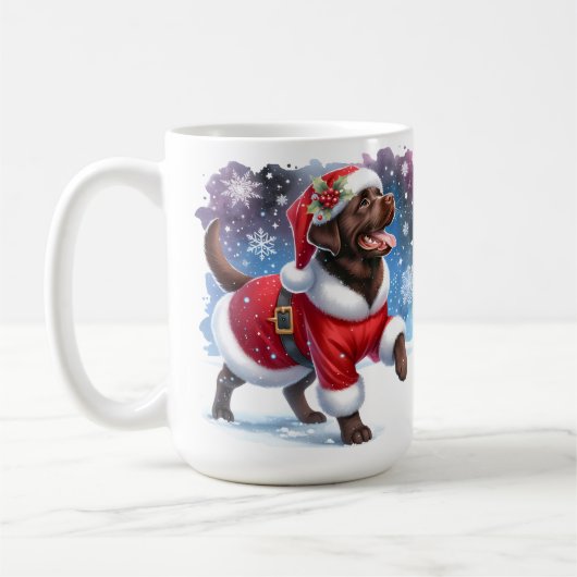 Adorable Labrador Retriever Welpenhund Weihnachten Kaffeetasse (Links)