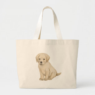 Adorable Labrador Welpenskizze Jumbo Stoffbeutel