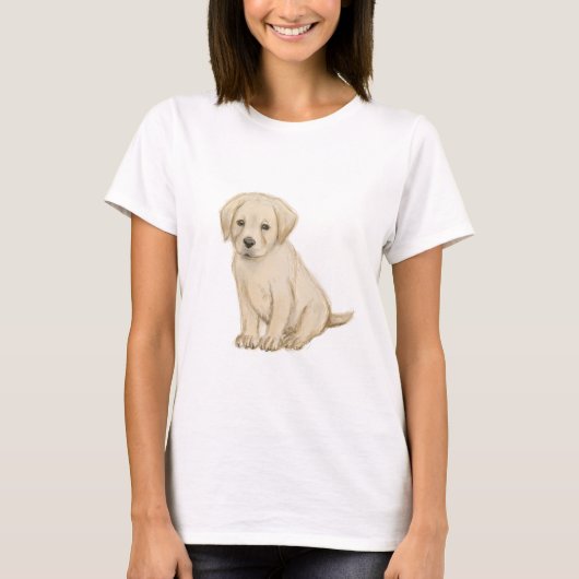 Adorable Labrador Welpenskizze T-Shirt (Vorderseite)