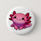 Adorable Lächeln Axolotl Button (Vorderseite)