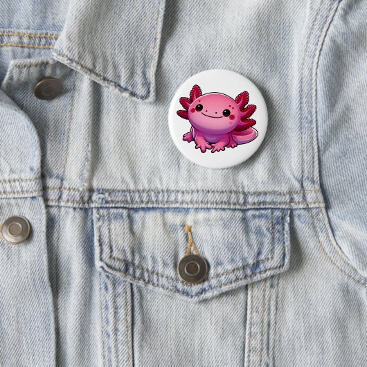 Adorable Lächeln Axolotl Button (Beispiel)